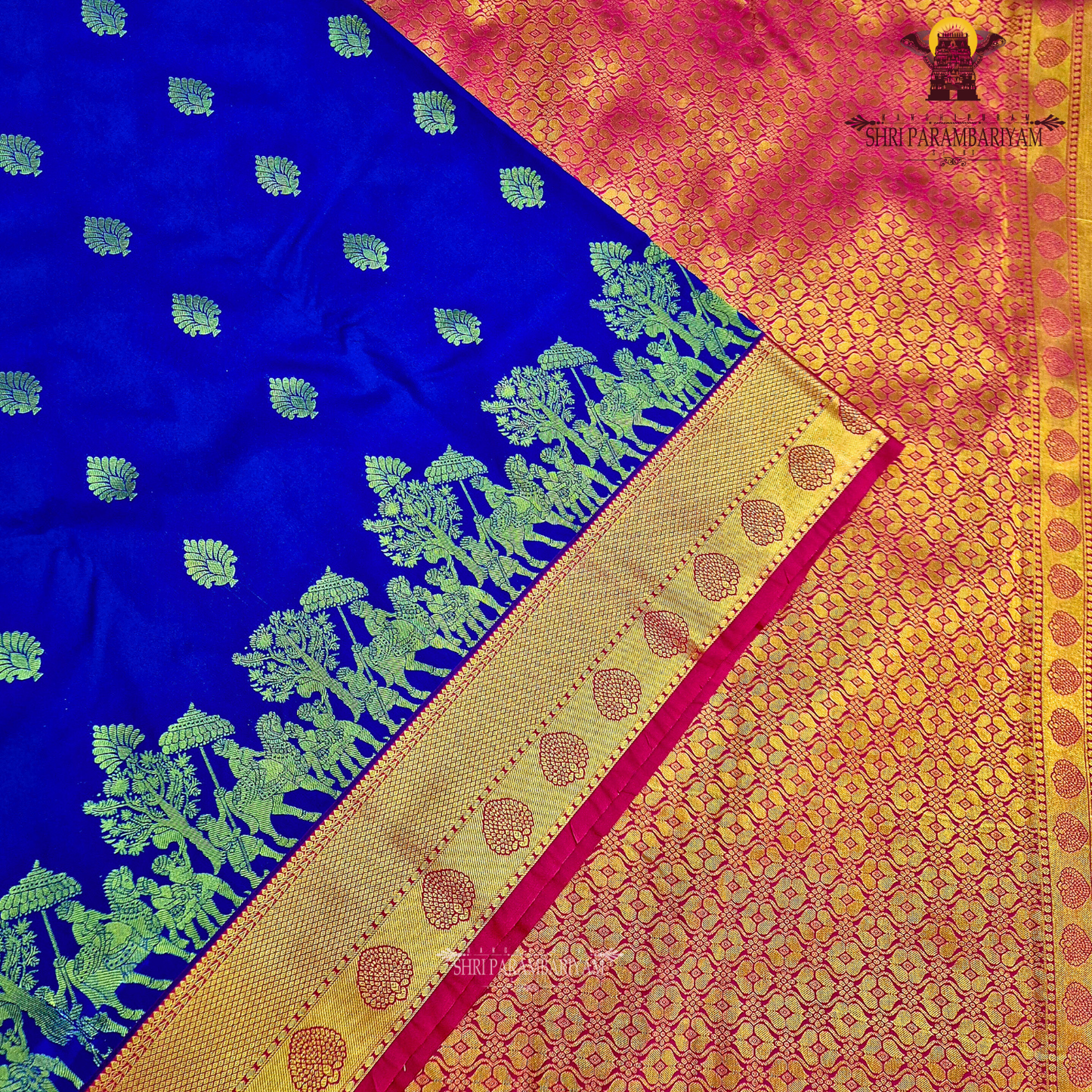 Deep royal blue Saree