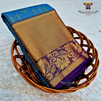 Bright peacock blue Saree