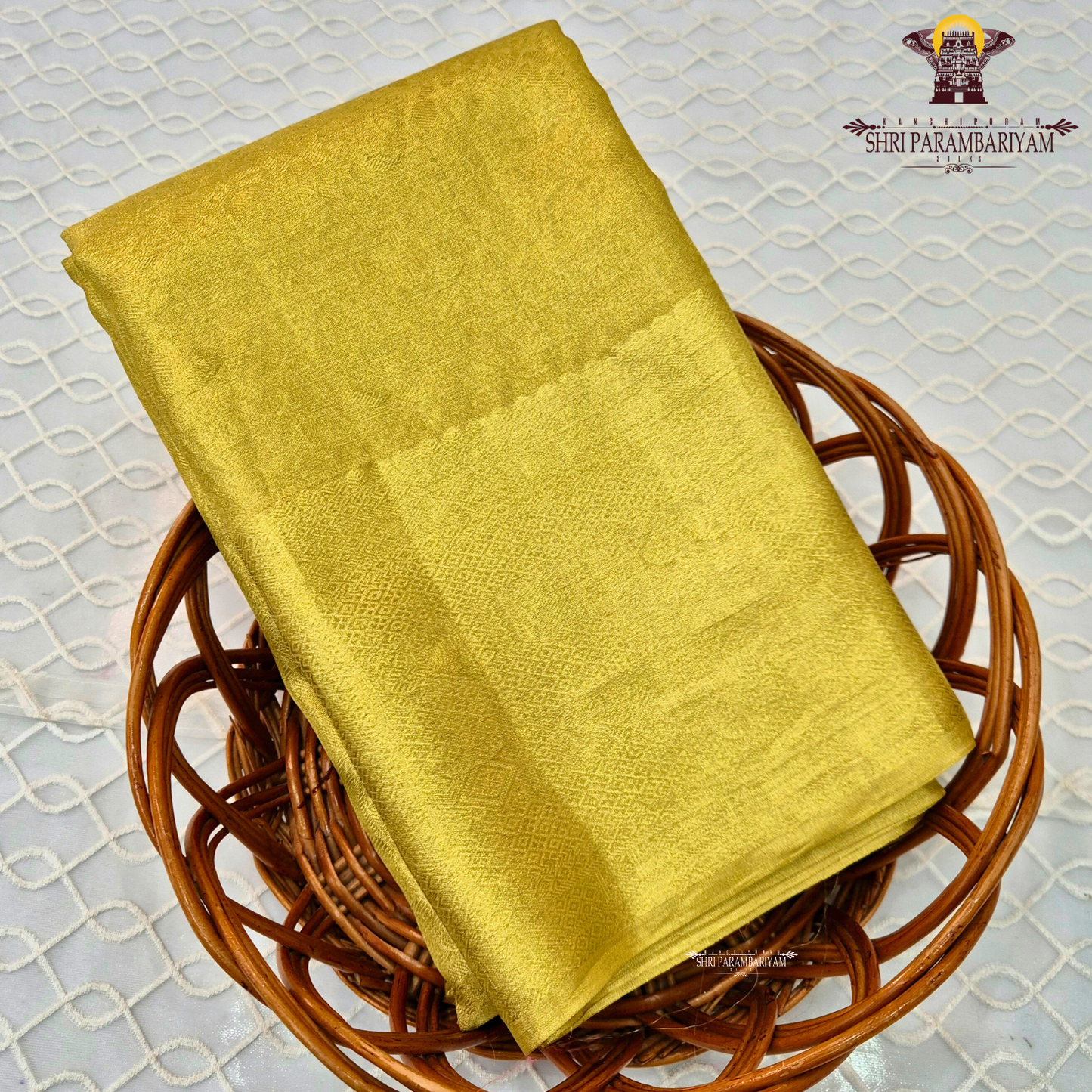 A rich classic gold shade that reflects timeless elegance and traditional beauty Saree