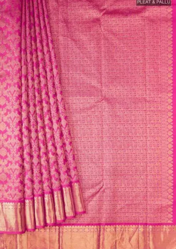 Nalli Silks Pink Kanchipuram Silk Saree