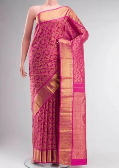 Nalli Silks Pink Kanchipuram Silk Saree